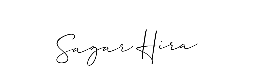 Sagar Hira stylish signature style. Best Handwritten Sign (Allison_Script) for my name. Handwritten Signature Collection Ideas for my name Sagar Hira. Sagar Hira signature style 2 images and pictures png
