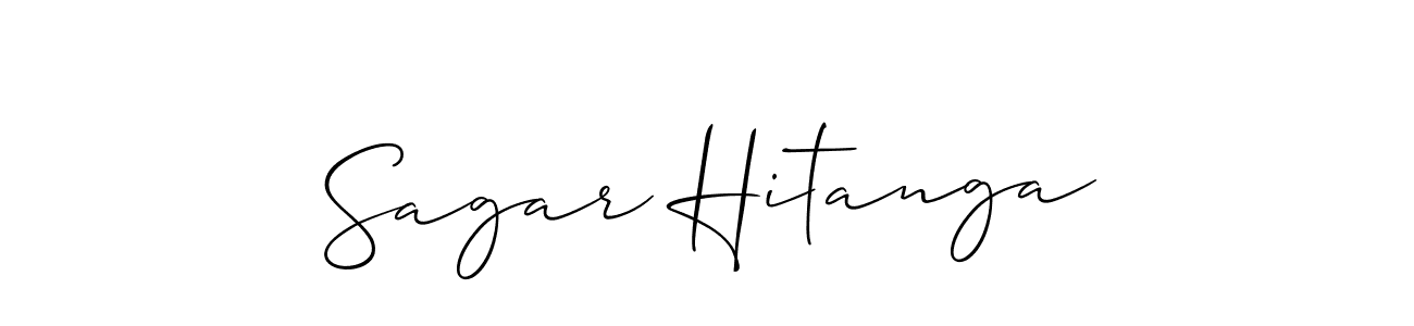 Create a beautiful signature design for name Sagar Hitanga. With this signature (Allison_Script) fonts, you can make a handwritten signature for free. Sagar Hitanga signature style 2 images and pictures png