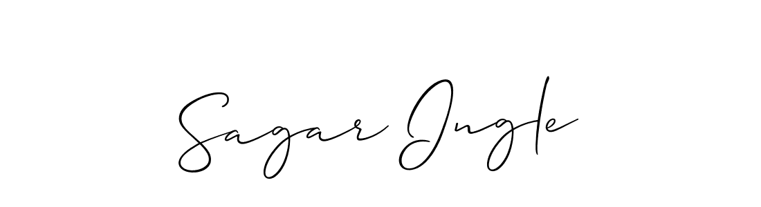 Use a signature maker to create a handwritten signature online. With this signature software, you can design (Allison_Script) your own signature for name Sagar Ingle. Sagar Ingle signature style 2 images and pictures png