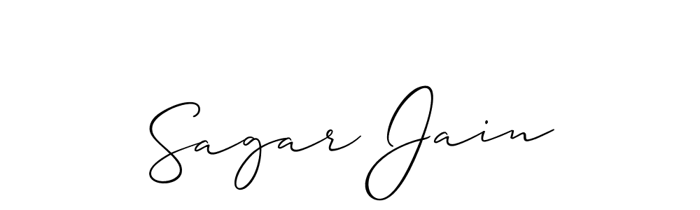 Create a beautiful signature design for name Sagar Jain. With this signature (Allison_Script) fonts, you can make a handwritten signature for free. Sagar Jain signature style 2 images and pictures png
