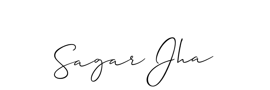 Design your own signature with our free online signature maker. With this signature software, you can create a handwritten (Allison_Script) signature for name Sagar Jha. Sagar Jha signature style 2 images and pictures png