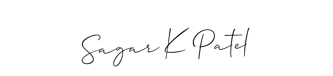 Design your own signature with our free online signature maker. With this signature software, you can create a handwritten (Allison_Script) signature for name Sagar K Patel. Sagar K Patel signature style 2 images and pictures png