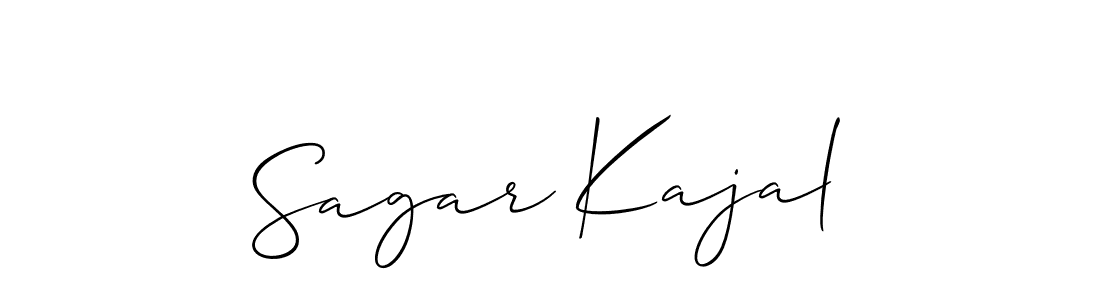 The best way (Allison_Script) to make a short signature is to pick only two or three words in your name. The name Sagar Kajal include a total of six letters. For converting this name. Sagar Kajal signature style 2 images and pictures png