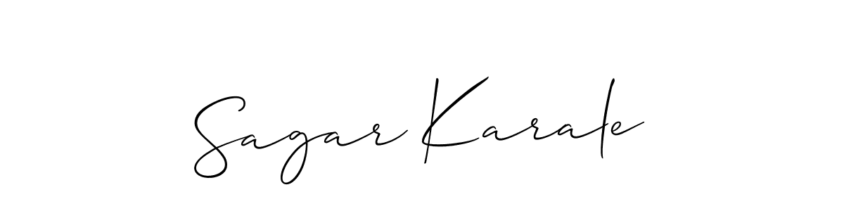 Make a beautiful signature design for name Sagar Karale. With this signature (Allison_Script) style, you can create a handwritten signature for free. Sagar Karale signature style 2 images and pictures png