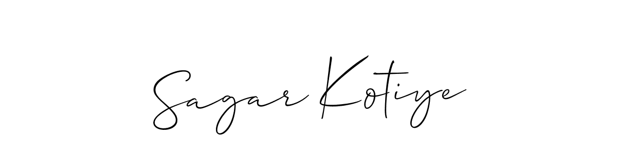 Create a beautiful signature design for name Sagar Kotiye. With this signature (Allison_Script) fonts, you can make a handwritten signature for free. Sagar Kotiye signature style 2 images and pictures png