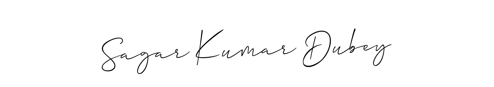 Create a beautiful signature design for name Sagar Kumar Dubey. With this signature (Allison_Script) fonts, you can make a handwritten signature for free. Sagar Kumar Dubey signature style 2 images and pictures png