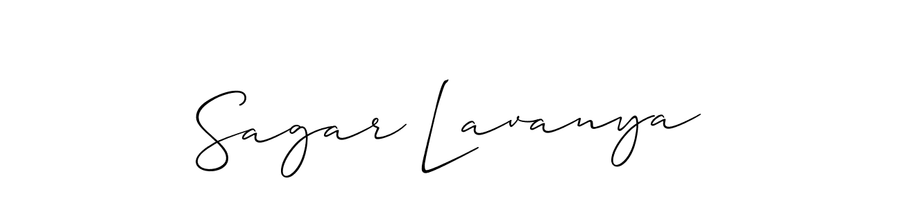 Sagar Lavanya stylish signature style. Best Handwritten Sign (Allison_Script) for my name. Handwritten Signature Collection Ideas for my name Sagar Lavanya. Sagar Lavanya signature style 2 images and pictures png