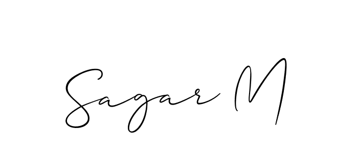 Best and Professional Signature Style for Sagar M. Allison_Script Best Signature Style Collection. Sagar M signature style 2 images and pictures png