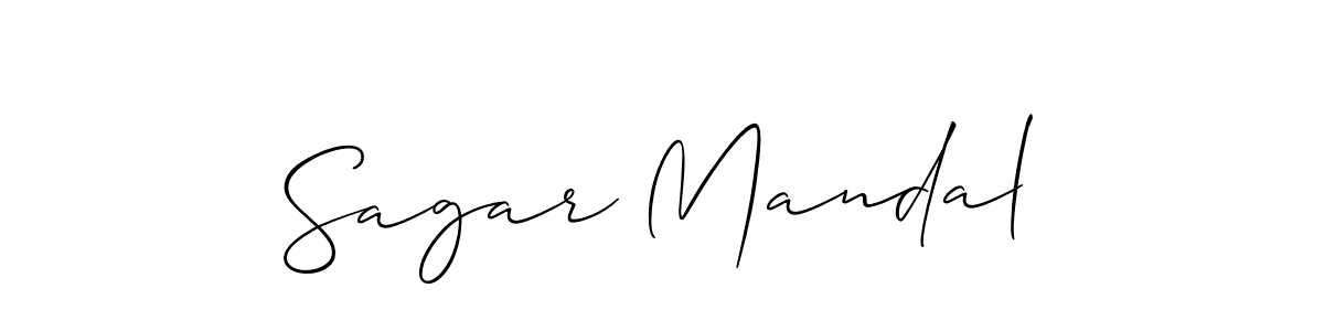 Also we have Sagar Mandal name is the best signature style. Create professional handwritten signature collection using Allison_Script autograph style. Sagar Mandal signature style 2 images and pictures png