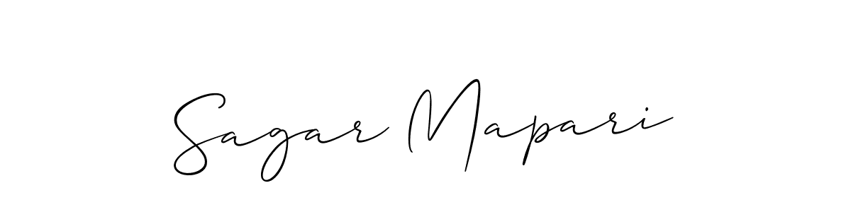 if you are searching for the best signature style for your name Sagar Mapari. so please give up your signature search. here we have designed multiple signature styles  using Allison_Script. Sagar Mapari signature style 2 images and pictures png