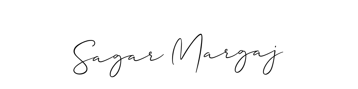 The best way (Allison_Script) to make a short signature is to pick only two or three words in your name. The name Sagar Margaj include a total of six letters. For converting this name. Sagar Margaj signature style 2 images and pictures png
