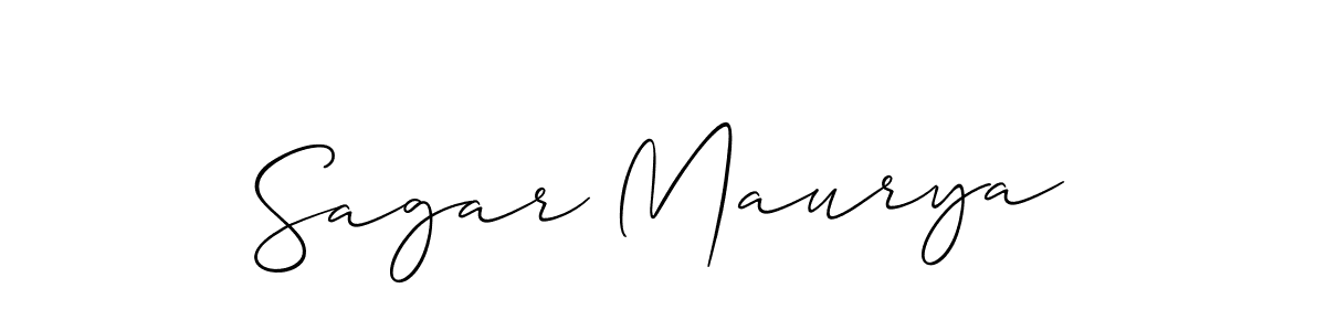 Also we have Sagar Maurya name is the best signature style. Create professional handwritten signature collection using Allison_Script autograph style. Sagar Maurya signature style 2 images and pictures png