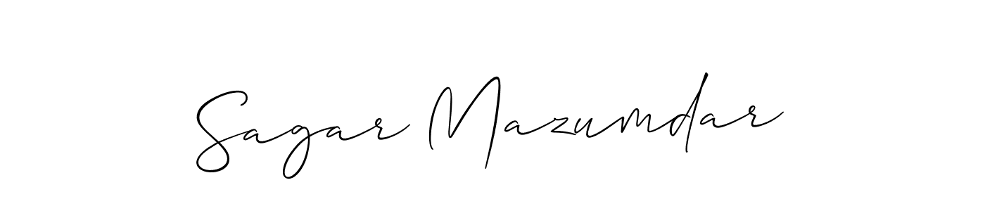 Use a signature maker to create a handwritten signature online. With this signature software, you can design (Allison_Script) your own signature for name Sagar Mazumdar. Sagar Mazumdar signature style 2 images and pictures png