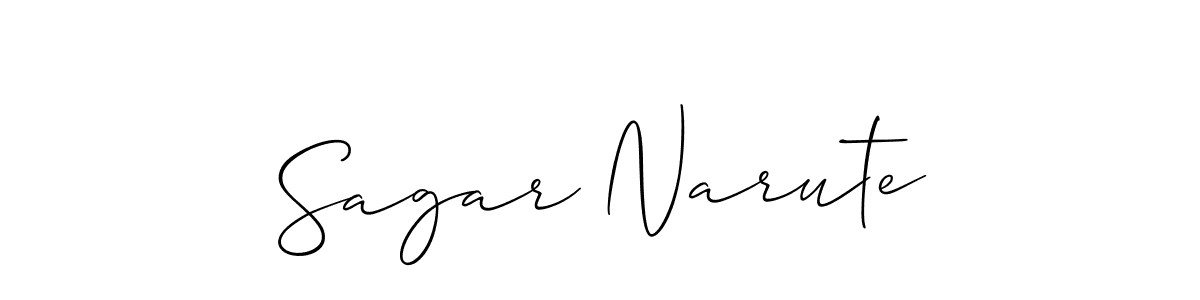 You can use this online signature creator to create a handwritten signature for the name Sagar Narute. This is the best online autograph maker. Sagar Narute signature style 2 images and pictures png
