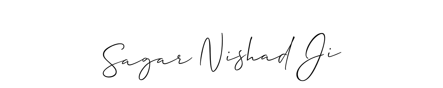It looks lik you need a new signature style for name Sagar Nishad Ji. Design unique handwritten (Allison_Script) signature with our free signature maker in just a few clicks. Sagar Nishad Ji signature style 2 images and pictures png