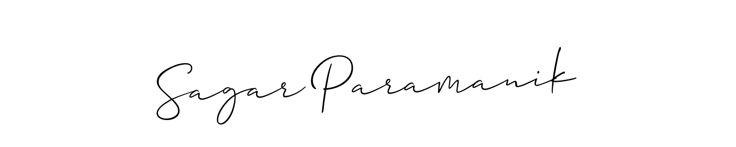 How to make Sagar Paramanik name signature. Use Allison_Script style for creating short signs online. This is the latest handwritten sign. Sagar Paramanik signature style 2 images and pictures png