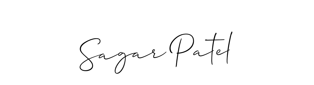 You should practise on your own different ways (Allison_Script) to write your name (Sagar Patel) in signature. don't let someone else do it for you. Sagar Patel signature style 2 images and pictures png