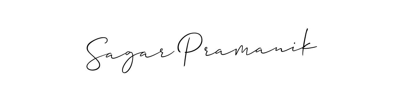 How to make Sagar Pramanik signature? Allison_Script is a professional autograph style. Create handwritten signature for Sagar Pramanik name. Sagar Pramanik signature style 2 images and pictures png