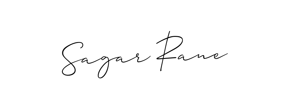 It looks lik you need a new signature style for name Sagar Rane. Design unique handwritten (Allison_Script) signature with our free signature maker in just a few clicks. Sagar Rane signature style 2 images and pictures png