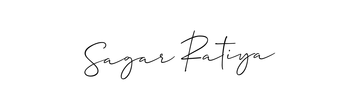 Similarly Allison_Script is the best handwritten signature design. Signature creator online .You can use it as an online autograph creator for name Sagar Ratiya. Sagar Ratiya signature style 2 images and pictures png