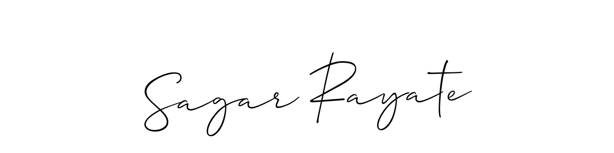 This is the best signature style for the Sagar Rayate name. Also you like these signature font (Allison_Script). Mix name signature. Sagar Rayate signature style 2 images and pictures png