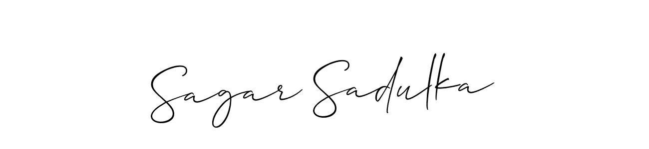 Similarly Allison_Script is the best handwritten signature design. Signature creator online .You can use it as an online autograph creator for name Sagar Sadulka. Sagar Sadulka signature style 2 images and pictures png