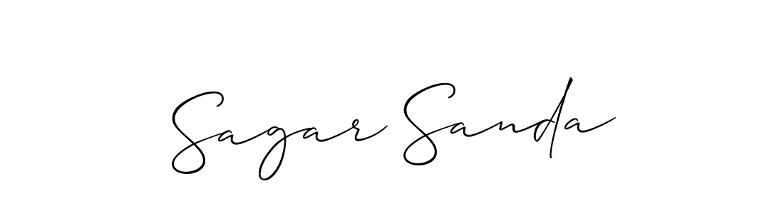 How to make Sagar Sanda signature? Allison_Script is a professional autograph style. Create handwritten signature for Sagar Sanda name. Sagar Sanda signature style 2 images and pictures png