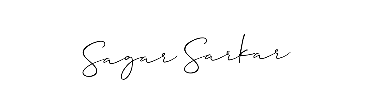How to make Sagar Sarkar name signature. Use Allison_Script style for creating short signs online. This is the latest handwritten sign. Sagar Sarkar signature style 2 images and pictures png