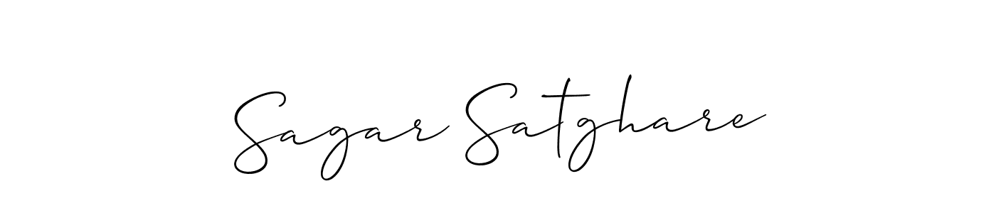 Make a beautiful signature design for name Sagar Satghare. With this signature (Allison_Script) style, you can create a handwritten signature for free. Sagar Satghare signature style 2 images and pictures png