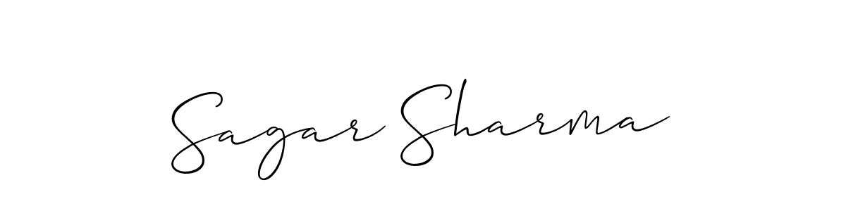 Sagar Sharma stylish signature style. Best Handwritten Sign (Allison_Script) for my name. Handwritten Signature Collection Ideas for my name Sagar Sharma. Sagar Sharma signature style 2 images and pictures png