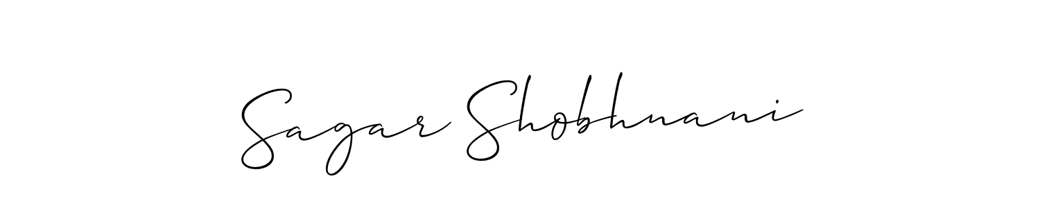 Use a signature maker to create a handwritten signature online. With this signature software, you can design (Allison_Script) your own signature for name Sagar Shobhnani. Sagar Shobhnani signature style 2 images and pictures png