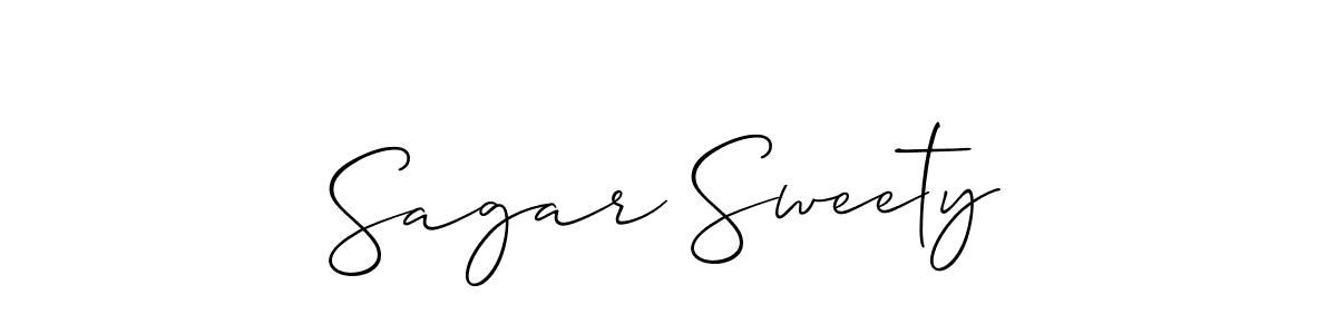 How to make Sagar Sweety signature? Allison_Script is a professional autograph style. Create handwritten signature for Sagar Sweety name. Sagar Sweety signature style 2 images and pictures png