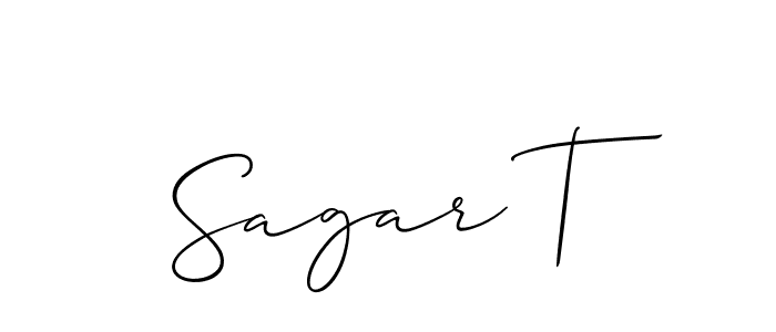 Check out images of Autograph of Sagar T name. Actor Sagar T Signature Style. Allison_Script is a professional sign style online. Sagar T signature style 2 images and pictures png
