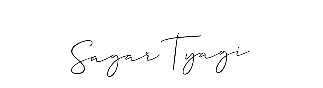 Create a beautiful signature design for name Sagar Tyagi. With this signature (Allison_Script) fonts, you can make a handwritten signature for free. Sagar Tyagi signature style 2 images and pictures png