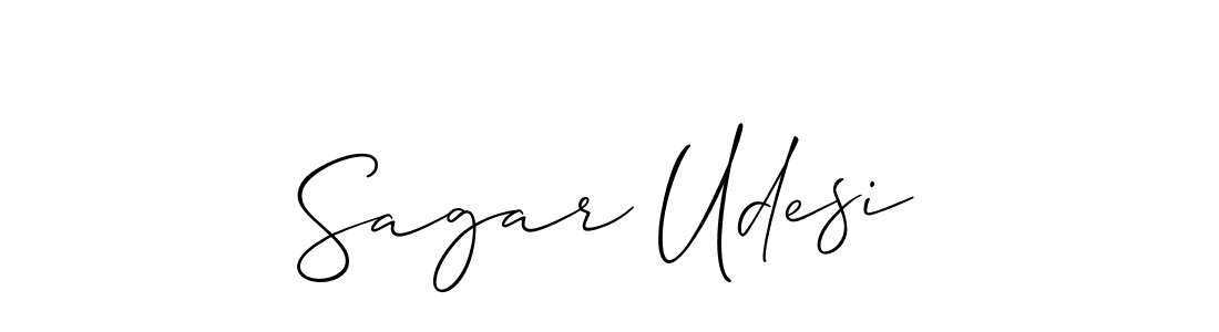 How to Draw Sagar Udesi signature style? Allison_Script is a latest design signature styles for name Sagar Udesi. Sagar Udesi signature style 2 images and pictures png