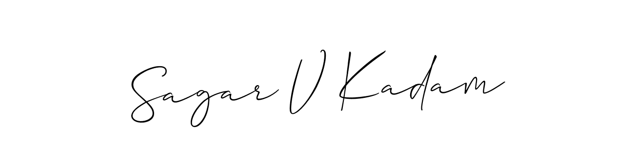 You can use this online signature creator to create a handwritten signature for the name Sagar V Kadam. This is the best online autograph maker. Sagar V Kadam signature style 2 images and pictures png