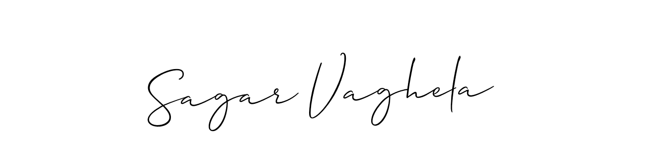 Design your own signature with our free online signature maker. With this signature software, you can create a handwritten (Allison_Script) signature for name Sagar Vaghela. Sagar Vaghela signature style 2 images and pictures png