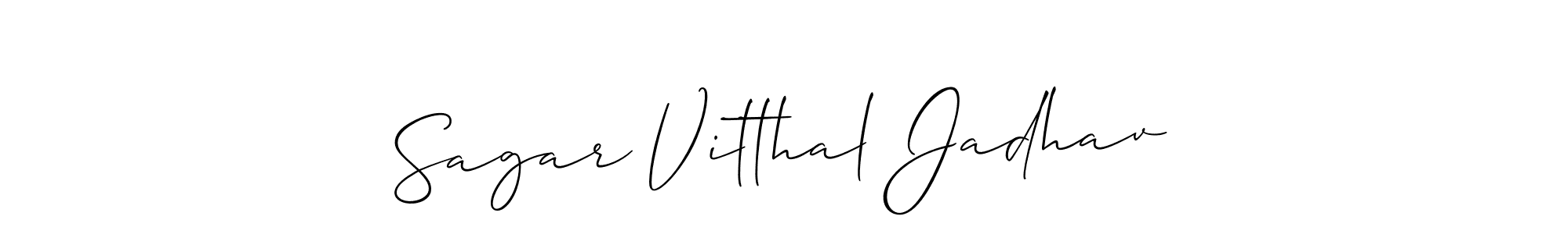 How to make Sagar Vitthal Jadhav name signature. Use Allison_Script style for creating short signs online. This is the latest handwritten sign. Sagar Vitthal Jadhav signature style 2 images and pictures png