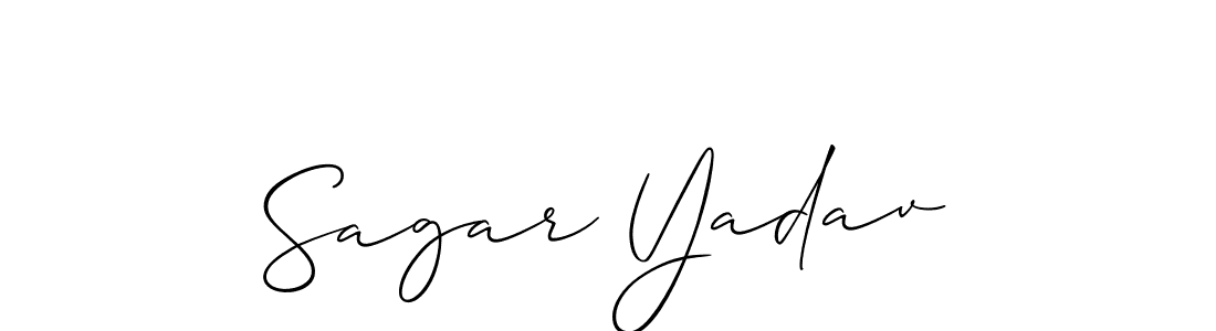 Sagar Yadav stylish signature style. Best Handwritten Sign (Allison_Script) for my name. Handwritten Signature Collection Ideas for my name Sagar Yadav. Sagar Yadav signature style 2 images and pictures png