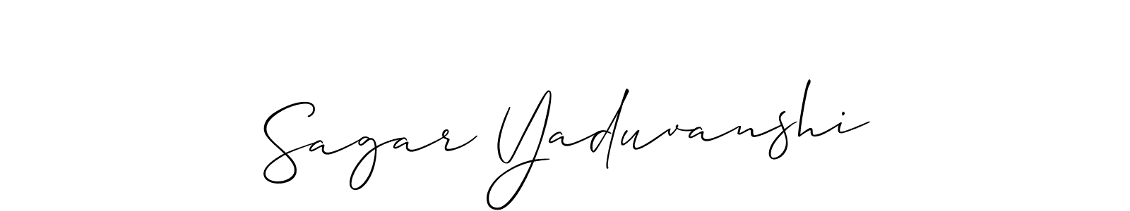 It looks lik you need a new signature style for name Sagar Yaduvanshi. Design unique handwritten (Allison_Script) signature with our free signature maker in just a few clicks. Sagar Yaduvanshi signature style 2 images and pictures png