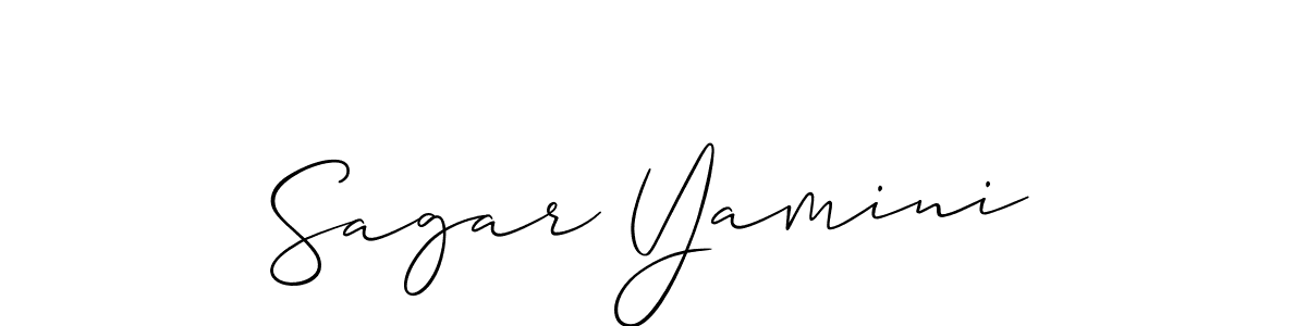 Design your own signature with our free online signature maker. With this signature software, you can create a handwritten (Allison_Script) signature for name Sagar Yamini. Sagar Yamini signature style 2 images and pictures png