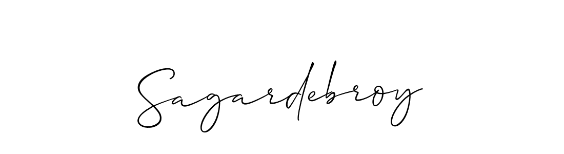 Make a short Sagardebroy signature style. Manage your documents anywhere anytime using Allison_Script. Create and add eSignatures, submit forms, share and send files easily. Sagardebroy signature style 2 images and pictures png