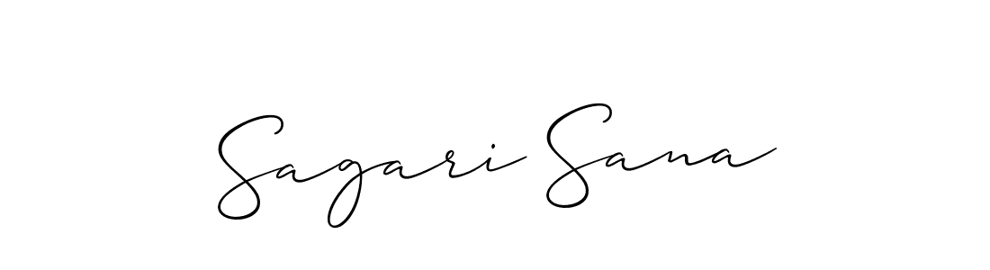 Use a signature maker to create a handwritten signature online. With this signature software, you can design (Allison_Script) your own signature for name Sagari Sana. Sagari Sana signature style 2 images and pictures png