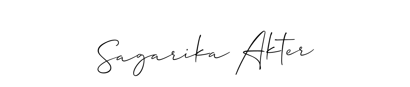 Create a beautiful signature design for name Sagarika Akter. With this signature (Allison_Script) fonts, you can make a handwritten signature for free. Sagarika Akter signature style 2 images and pictures png