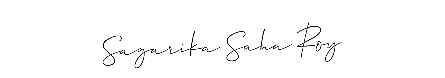 How to make Sagarika Saha Roy name signature. Use Allison_Script style for creating short signs online. This is the latest handwritten sign. Sagarika Saha Roy signature style 2 images and pictures png