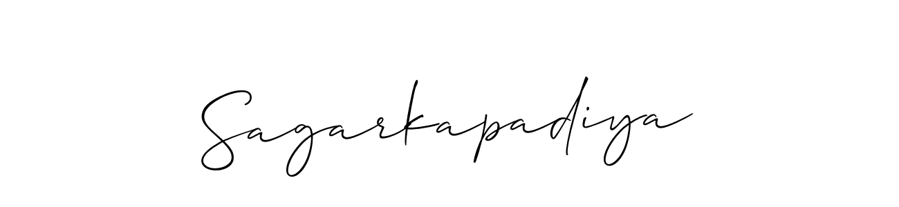 This is the best signature style for the Sagarkapadiya name. Also you like these signature font (Allison_Script). Mix name signature. Sagarkapadiya signature style 2 images and pictures png