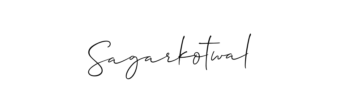 Also we have Sagarkotwal name is the best signature style. Create professional handwritten signature collection using Allison_Script autograph style. Sagarkotwal signature style 2 images and pictures png