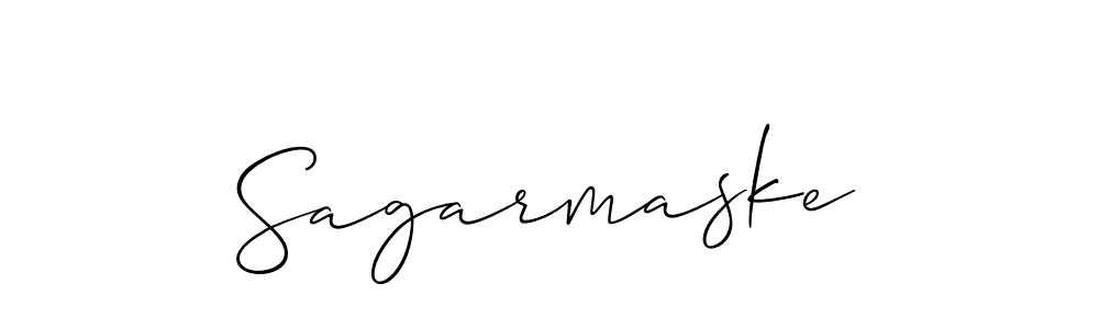 Use a signature maker to create a handwritten signature online. With this signature software, you can design (Allison_Script) your own signature for name Sagarmaske. Sagarmaske signature style 2 images and pictures png