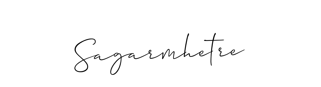 How to make Sagarmhetre name signature. Use Allison_Script style for creating short signs online. This is the latest handwritten sign. Sagarmhetre signature style 2 images and pictures png