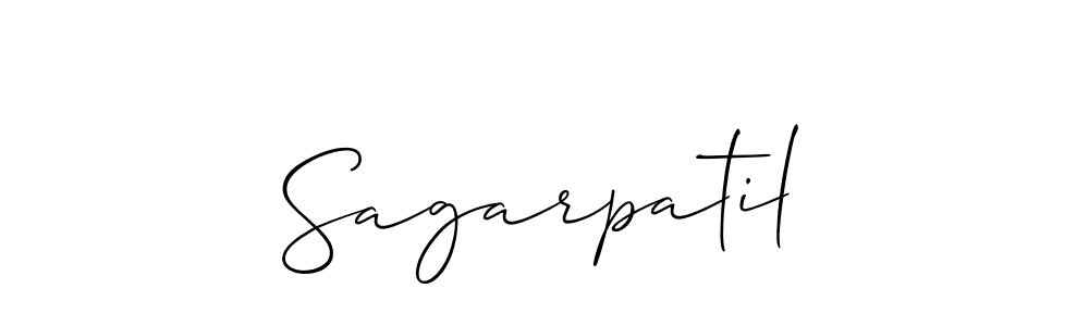 The best way (Allison_Script) to make a short signature is to pick only two or three words in your name. The name Sagarpatil include a total of six letters. For converting this name. Sagarpatil signature style 2 images and pictures png